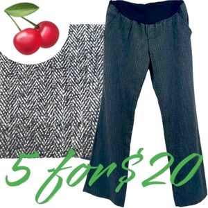 Liz Lange Full Panel Maternity Herringbone Office Professional Pants Size 6
